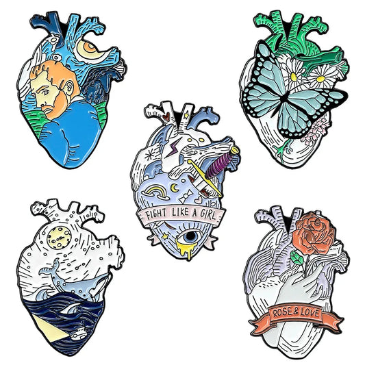 Broche corazón múltiples diseños