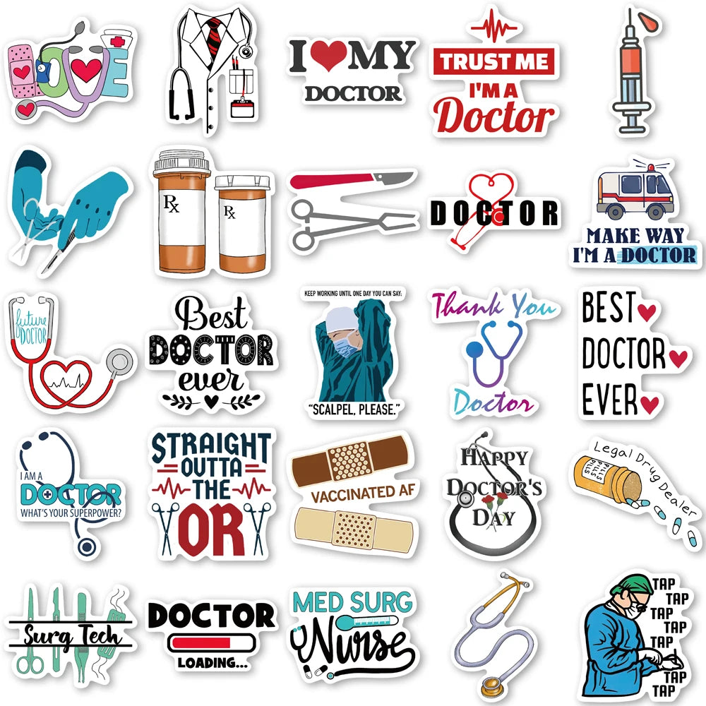 Stickers medicina (50 unidades)