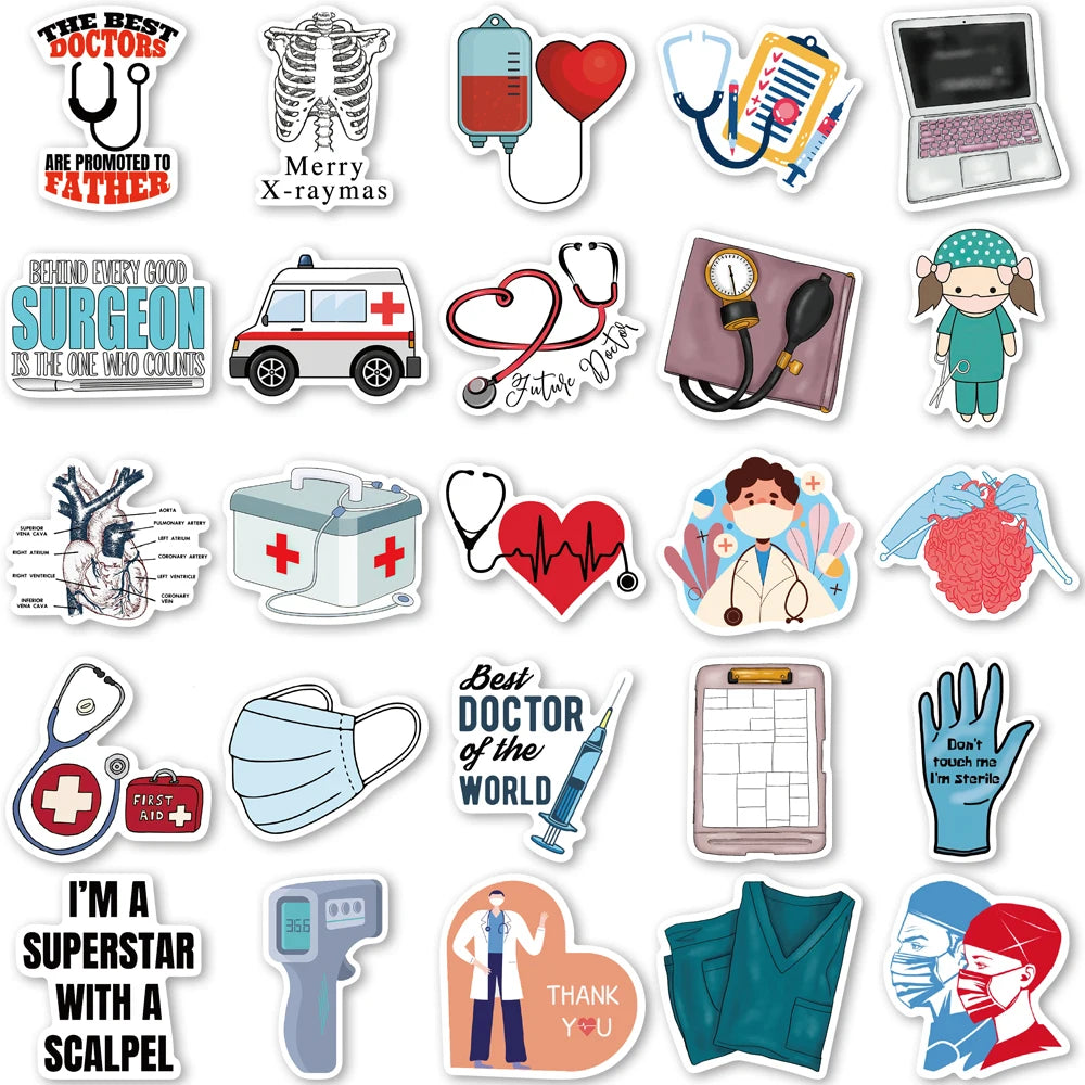 Stickers medicina (50 unidades)