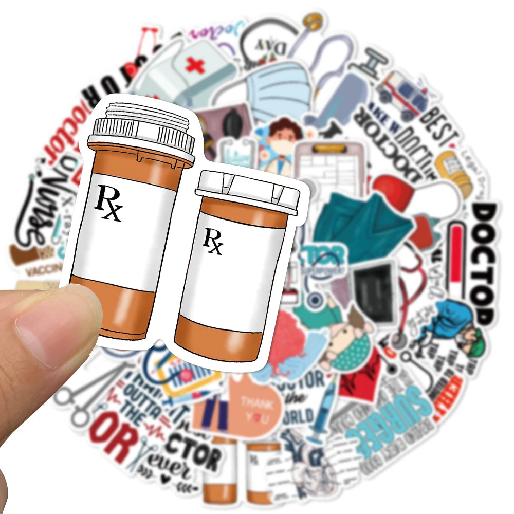 Stickers medicina (50 unidades)