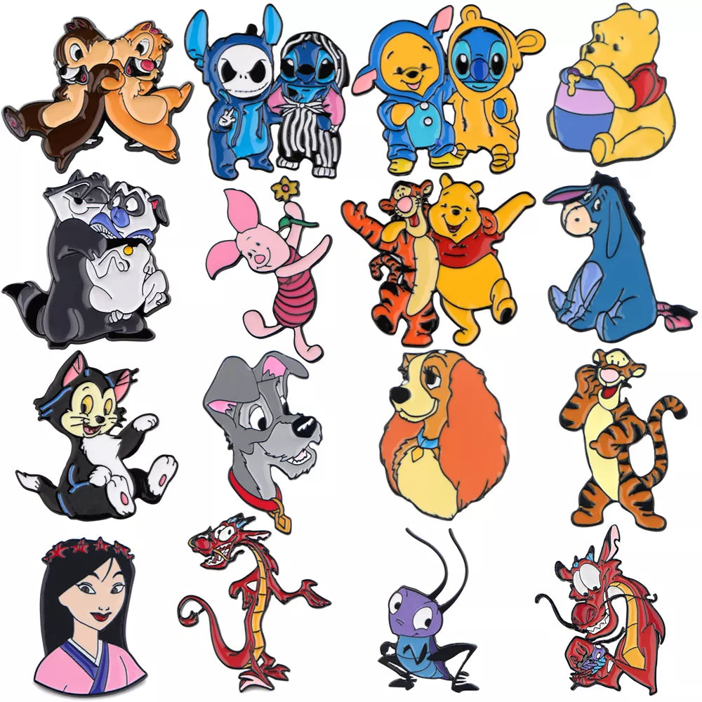 Broches mútiples personajes cartoon Disney